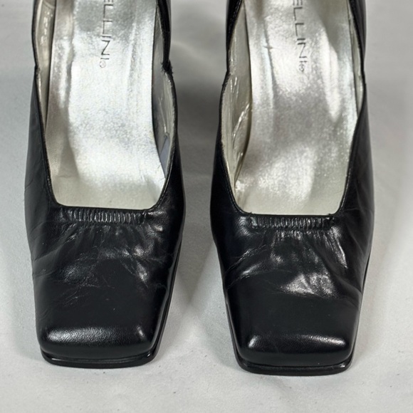 Bellini Black Leather Heels - Picture 3 of 8